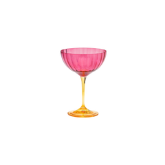Jazzy Pink Optic Champagne Glass