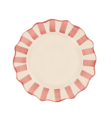 Pink Scalloped Dinner Plate