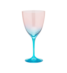 Faded Coral Wine Glass