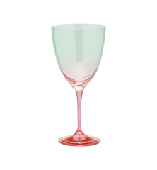 Faded Green Wine Glass