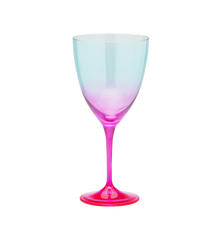 Faded Turquoise Wine Glass