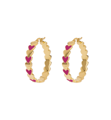 Large Beloved Mauve Hoop Earrings