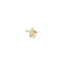 Tiny Flying Duck Charm 14K