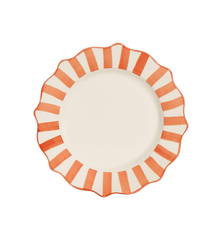 Candy Cane Scalloped Dinner Plate