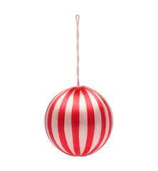 Big corded Fuchsia and Pink Stripe Ornament