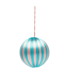 Big Corded Turquoise and Pink Ornament