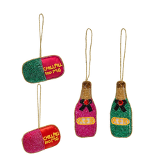 Chill Pill Ornament Set of 4