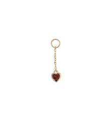 Glowing Heart Piercing Charm 14K