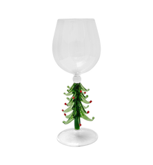 Christmas Tree Wine Glass