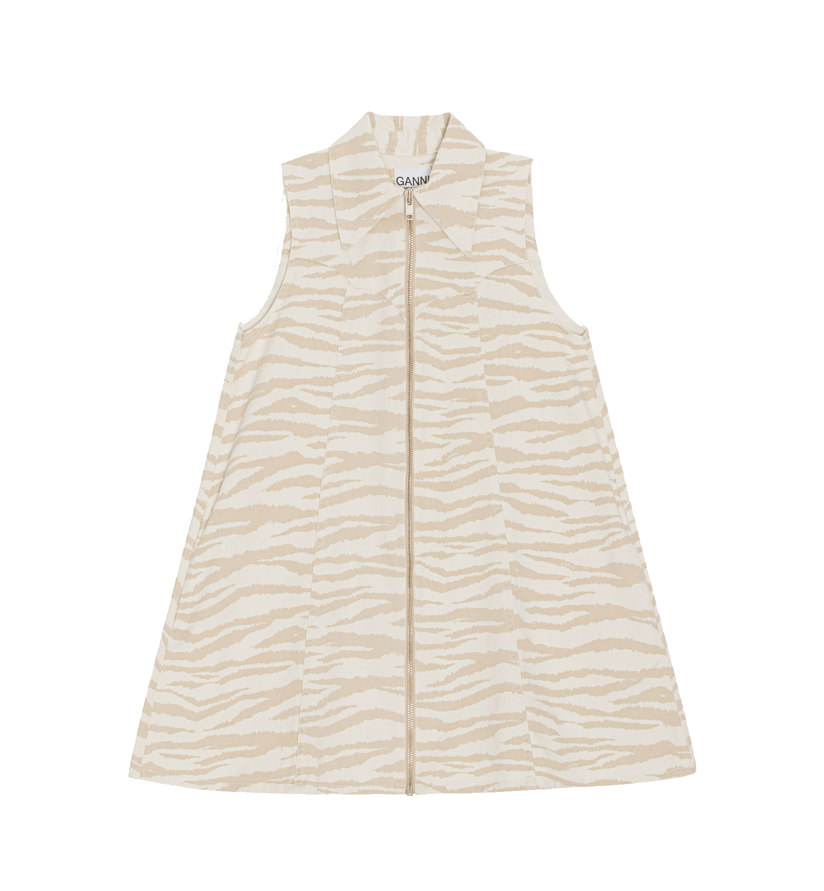 GANNI Khaki Zebra Denim Mini Dress | Clothing | New in – Anna + Nina