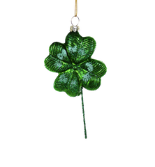 Lucky Clover Glass Ornament