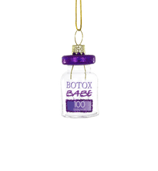 Botox Babe Glass Ornament