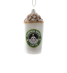 Pumpkin Spice Latte Glass Ornament