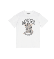 GANNI Basic Leopard T-shirt