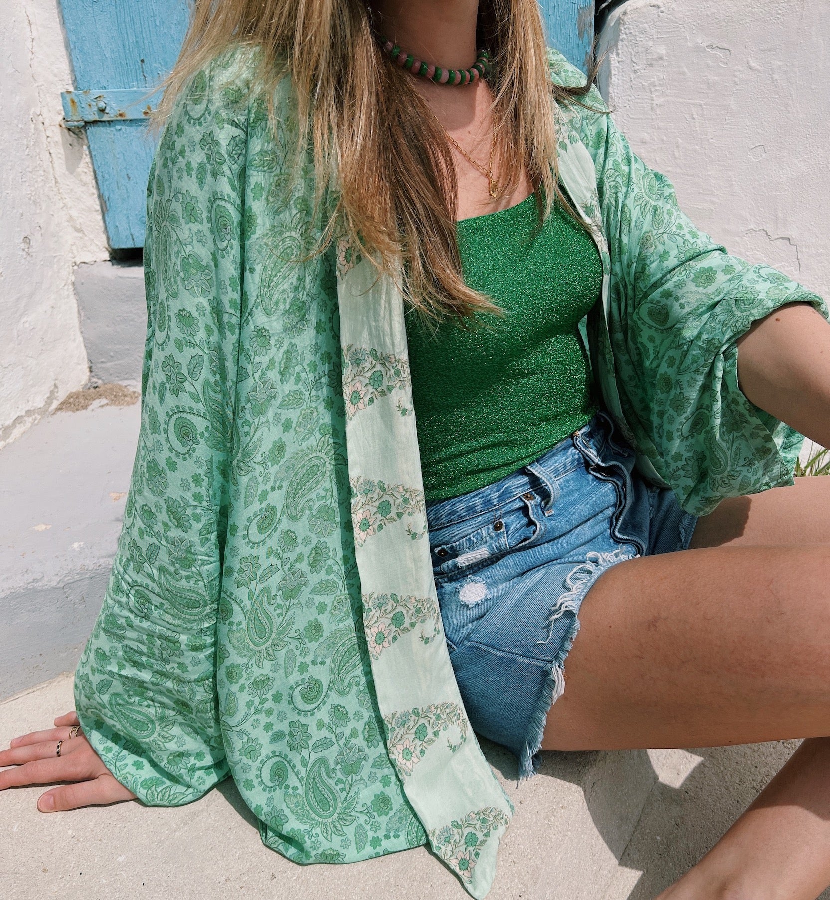 doolhof verdwijnen Portret Vie Ta Vie Green Glitter Saint Maxim Bathing Suit | Clothing | Anna + Nina