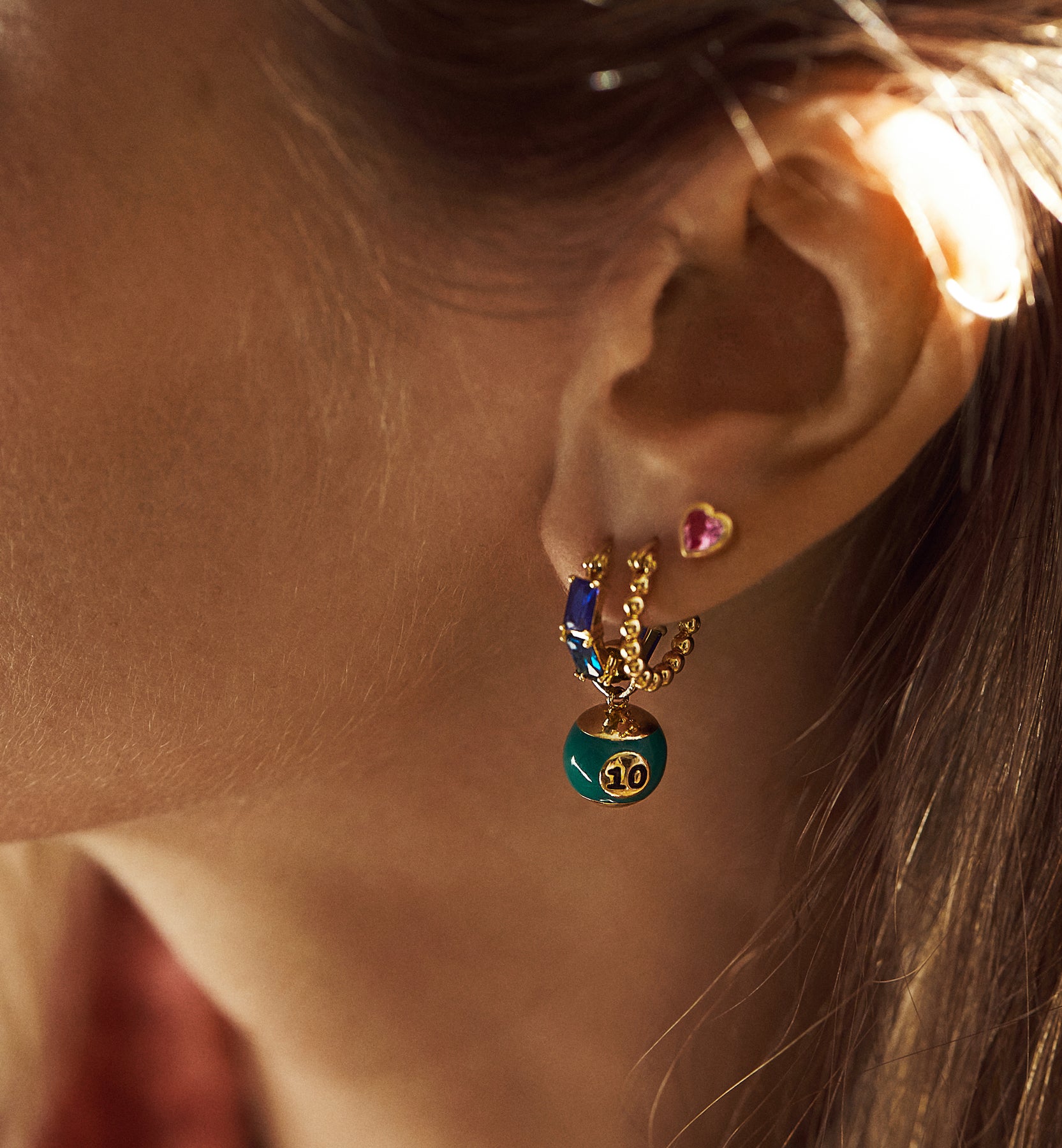ga zo door dreigen kaping Single Heart Stud Earring Gold Plated | Jewellery | Anna + Nina